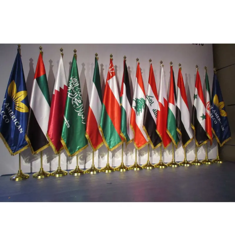 Conference and national table flags supplied across the UAE